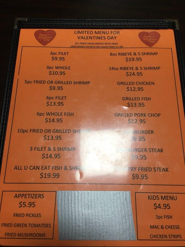 Menu at Dorcheat Seafood & Grill pub & bar, Minden