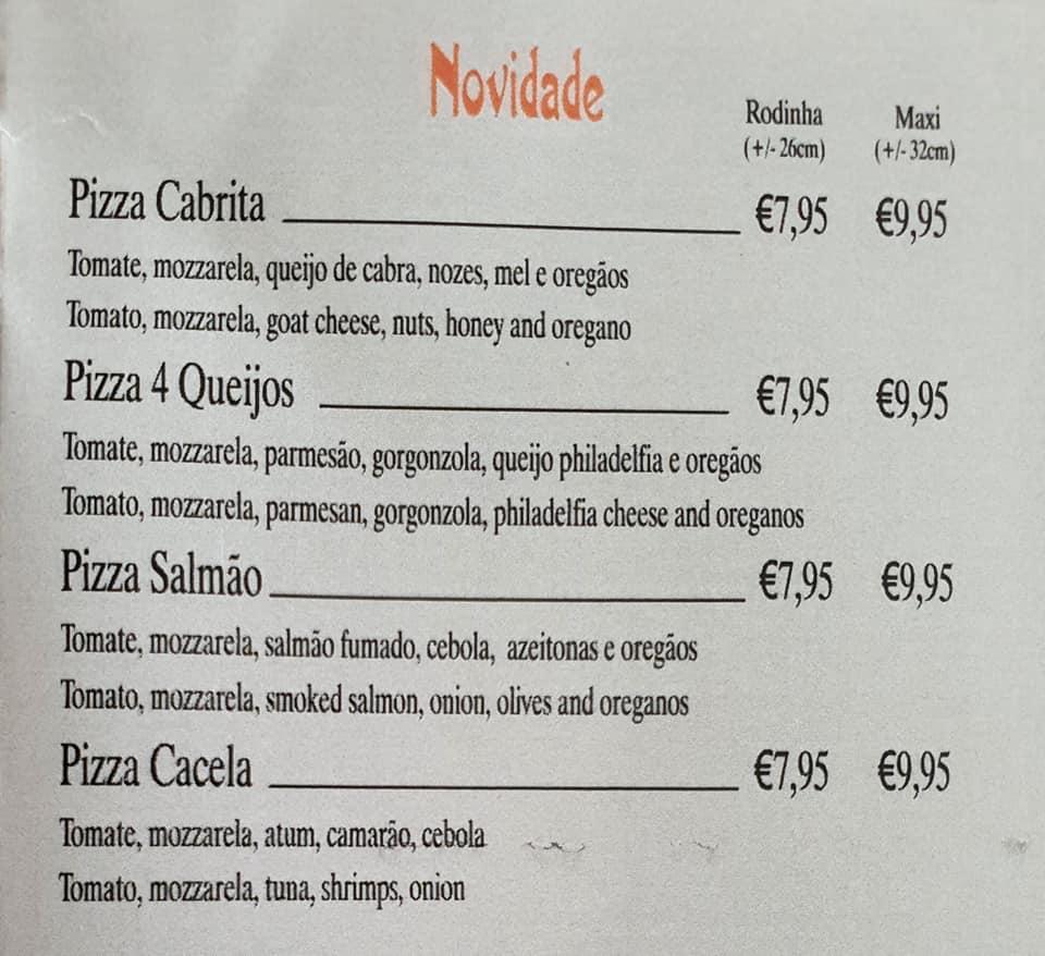 PIZZARIA PIZZADELA, Vila Nova de Cacela - Menu, Preços & Comentários de  Restaurantes