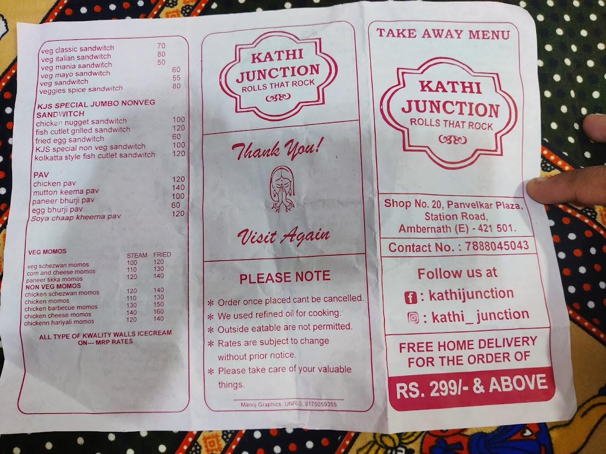 Kathi Junction Ambernath menu