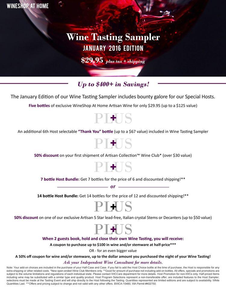 Menu at Wine Shop at Home with Sherika Hagan, Parker
