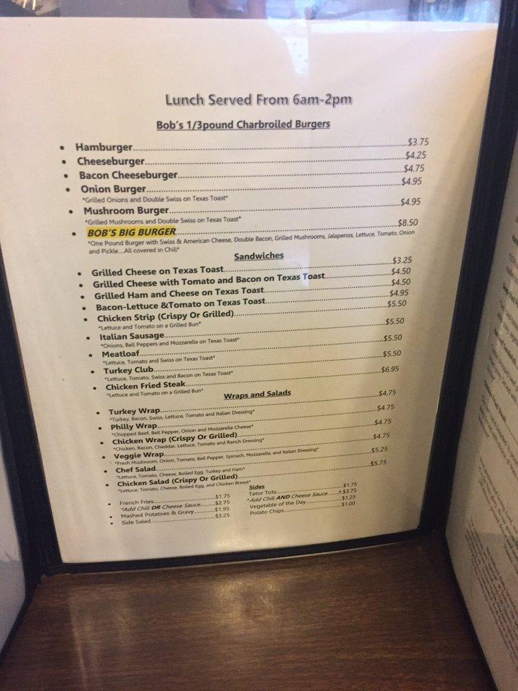 Menu at What About Bob's Restaurant, McAlester