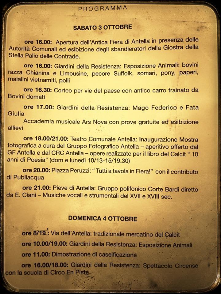 Menu di Caffè Peruzzi 