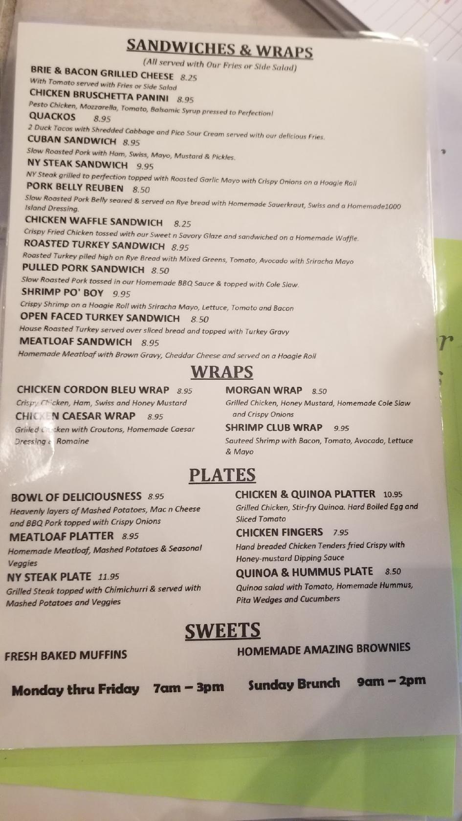 Menu at A Thyme for All Seasons cafe, Toms River, 63 N Main St