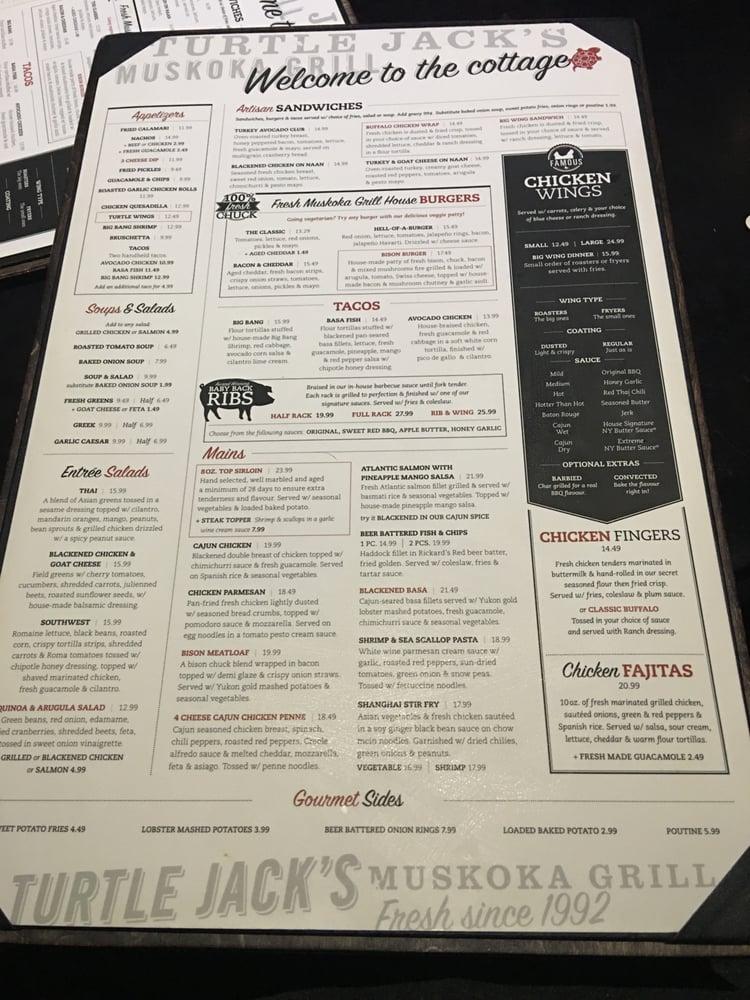 Menu at Turtle Jack's Brampton (Airport) pub & bar, Brampton, 20