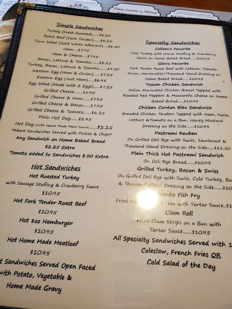 Menu at Gibby's Diner & Restaurant, Delanson