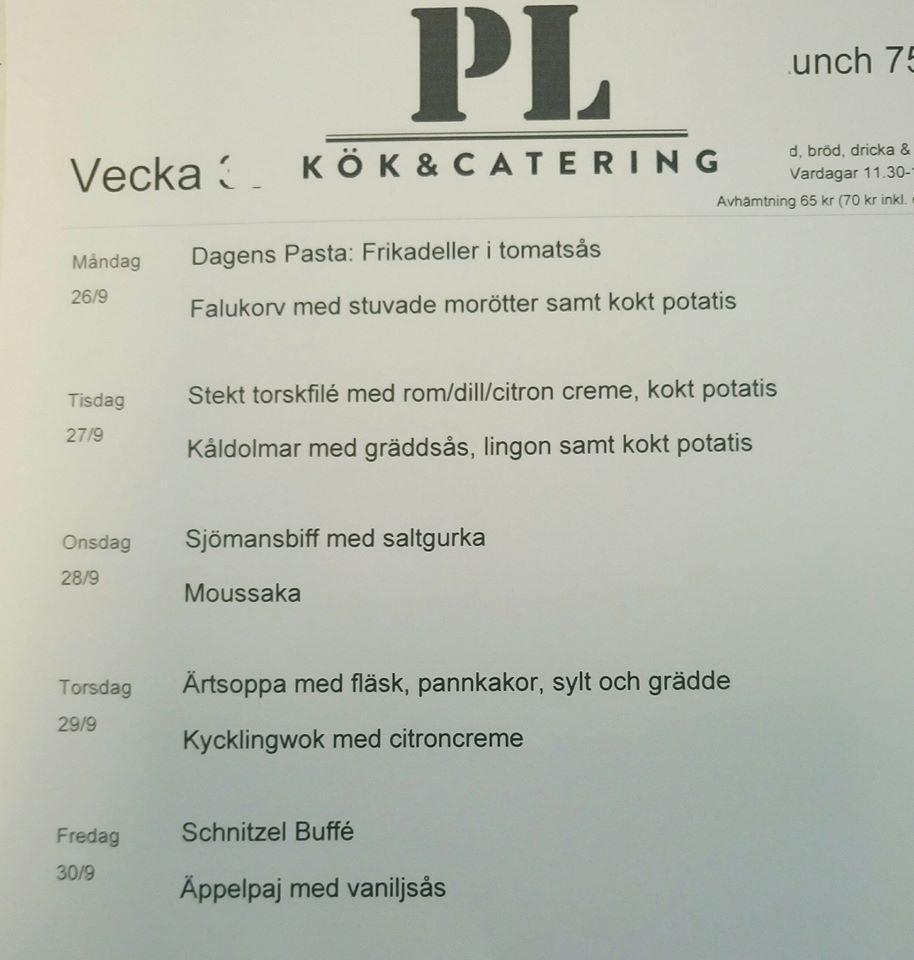 Carta del restaurante Två Kockar Lunch & Catering,
