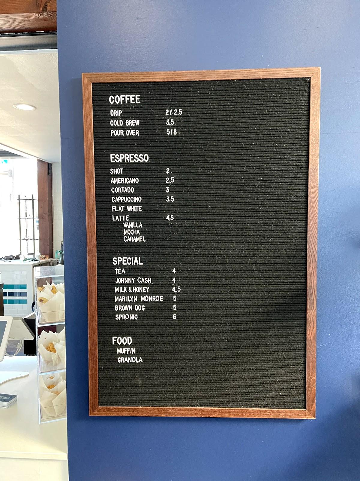 Menu at Carport A Coffee Shop restaurant, College Station