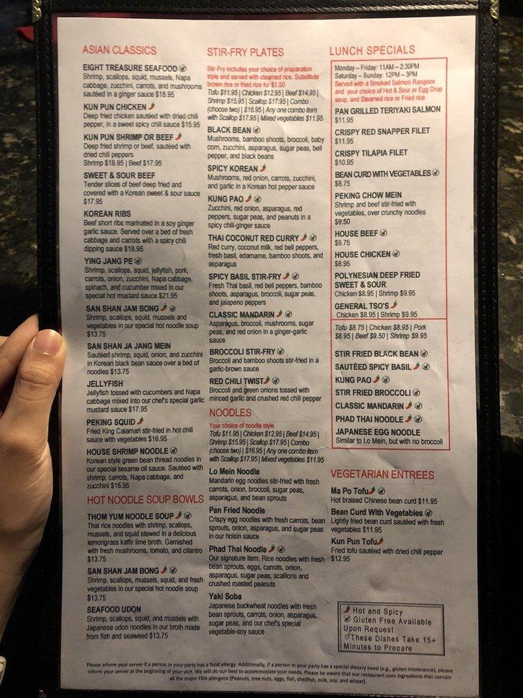 Menu at Red Snapper restaurant, Kansas City, Ward Pkwy