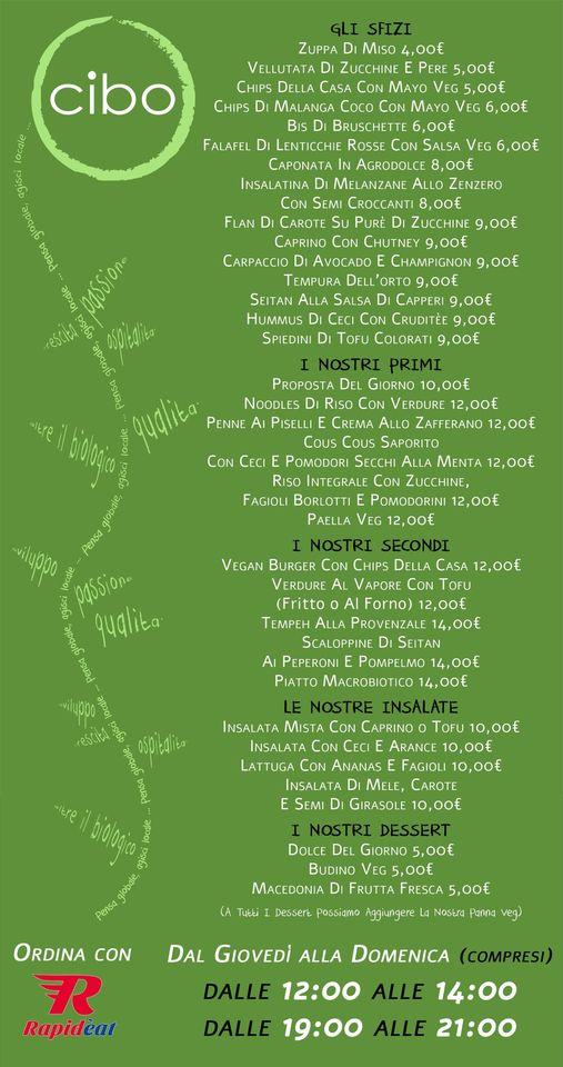 Menu di CIBO 