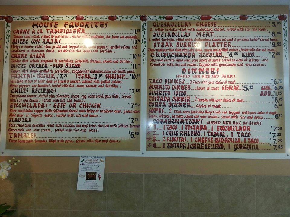 Menu at Carlos River Cafe, Crystal Lake