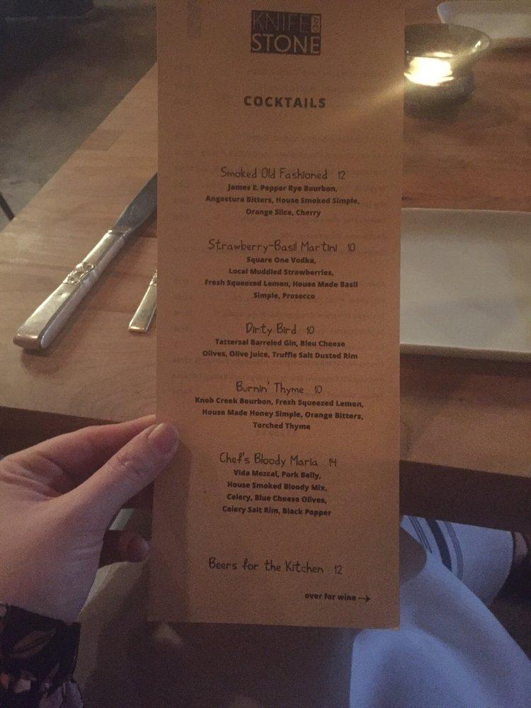 Menu at Knife and Stone pub & bar, Newnan, 30 Perry St