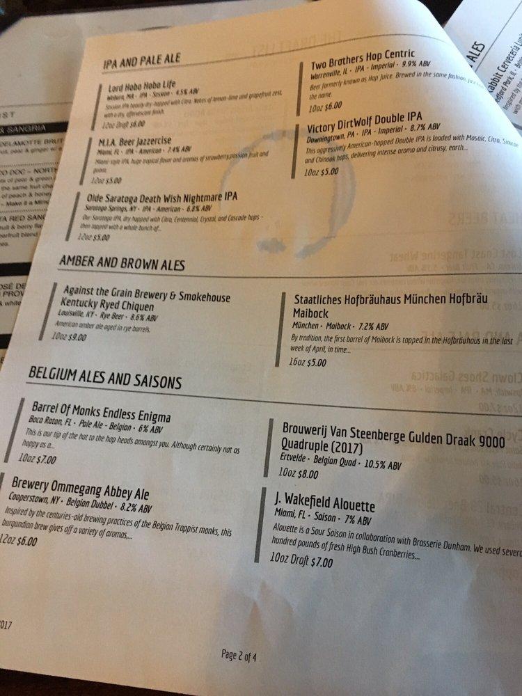 Menu at The Stein & Vine pub & bar, Brandon