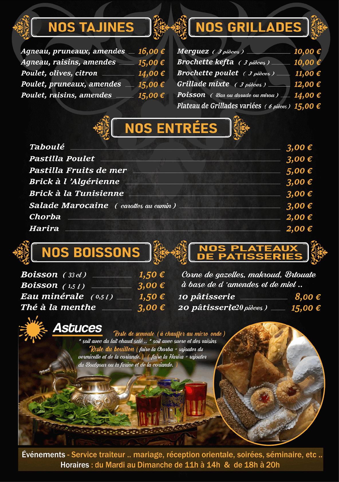 Menu At Couscousnco Restaurant Gondecourt