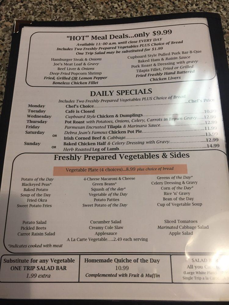 Menu at Cupboard Cafe & Gifts, Dillard