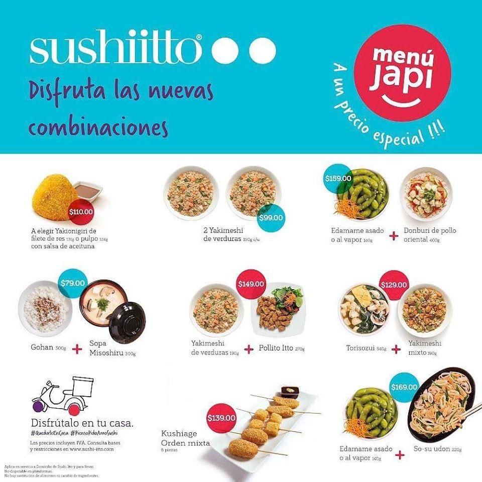 Menu at Sushi Itto restaurant, Mexico City, Unnamed Road