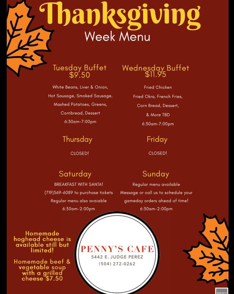 Menu At Pennys Cafe Violet