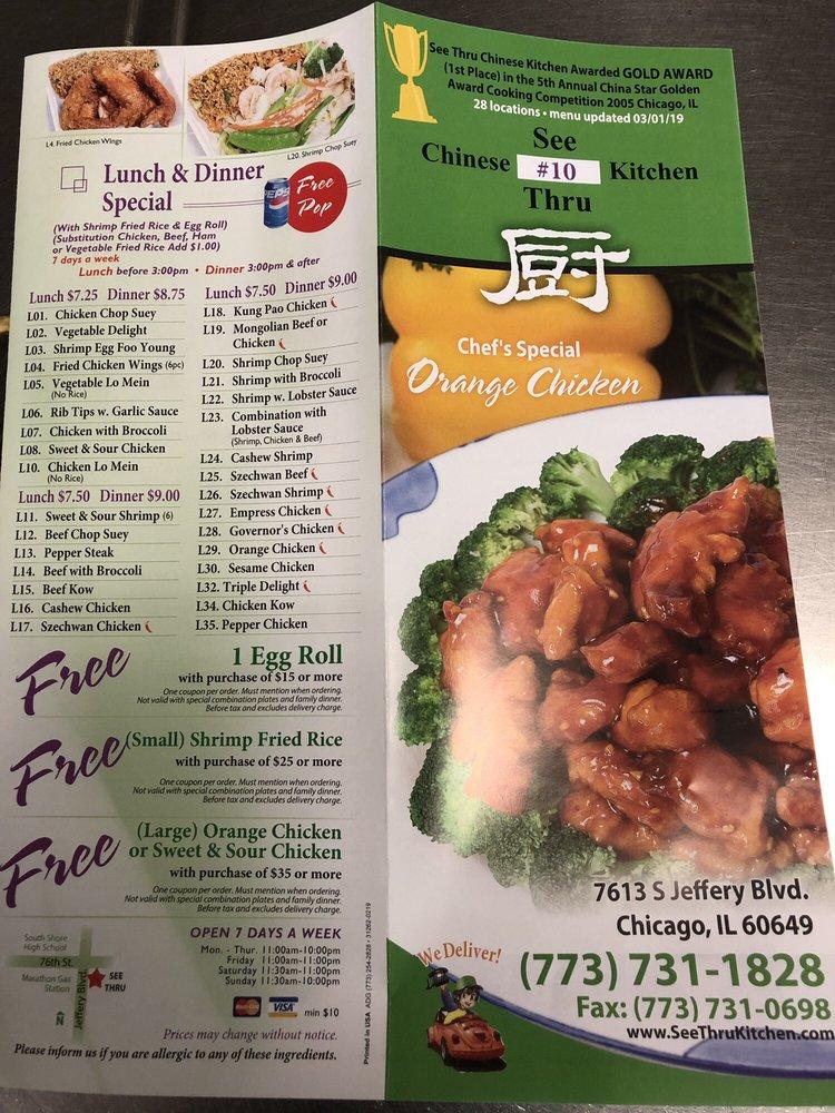 Menu At See Thru Chinese Kitchen Restaurant Chicago S Jeffery Blvd   Rd5a Menu See Thru Chinese Kitchen 2021 09 7 