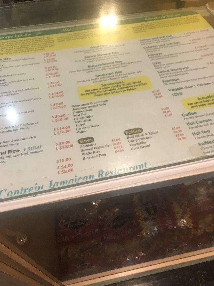 Menu at Contreju Jamaican Restaurant, Lithia Springs