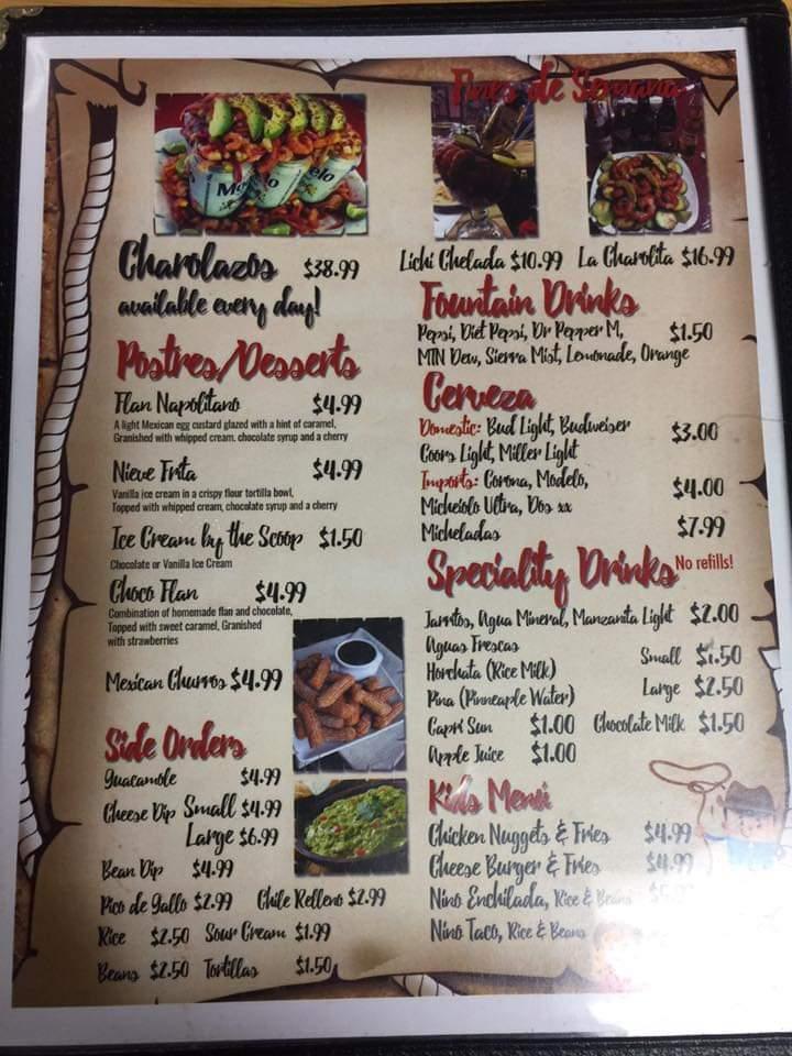 Menu at El Rodeo Bar & Grill, Dodge City