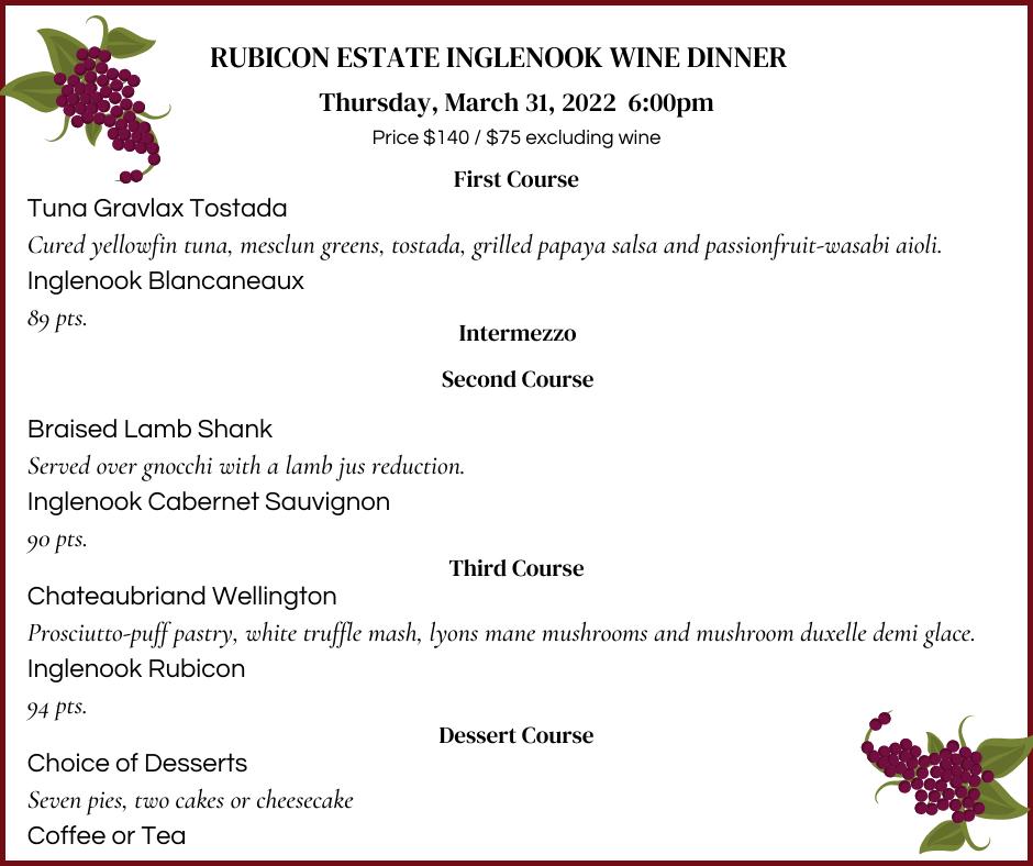 Menu at The Rose Plantation restaurant, Fruitland Park