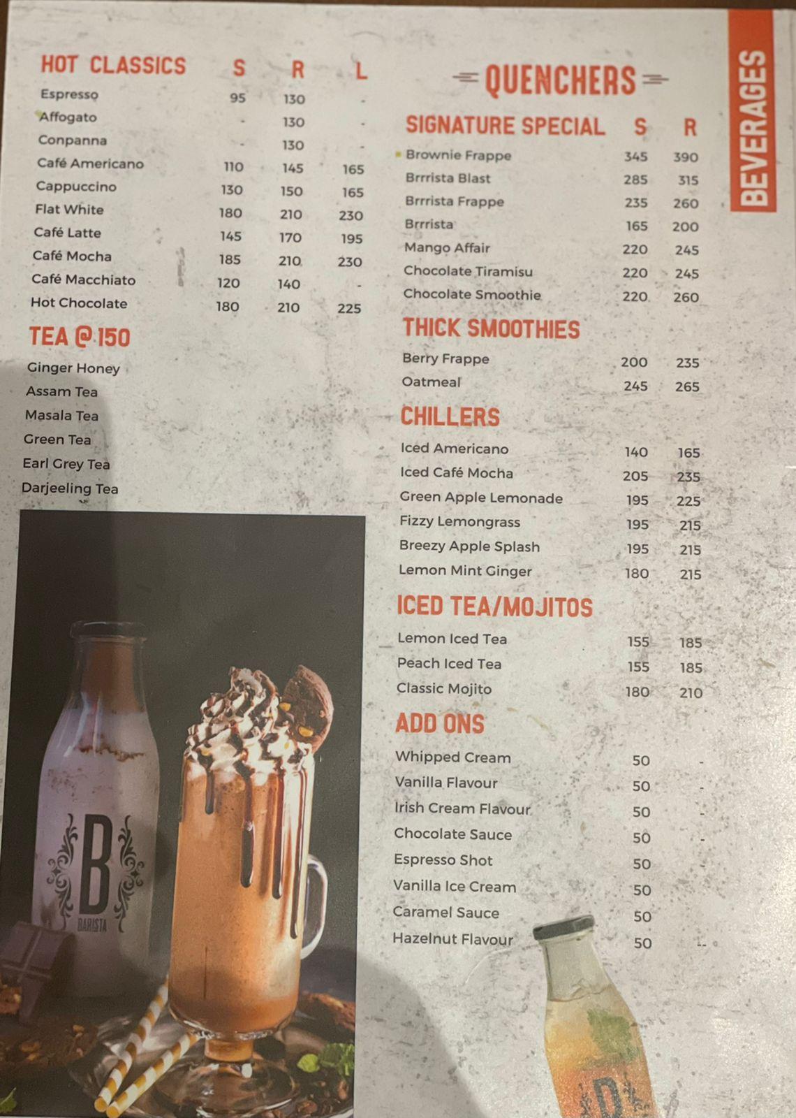 Barista cafe - best cafe in rayya Best Cafe & Food in rayya cafe in rayya menu