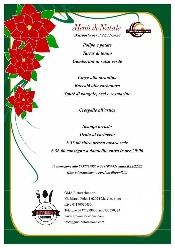 Menu di Ristorante Self GMA Ristorazione srl 