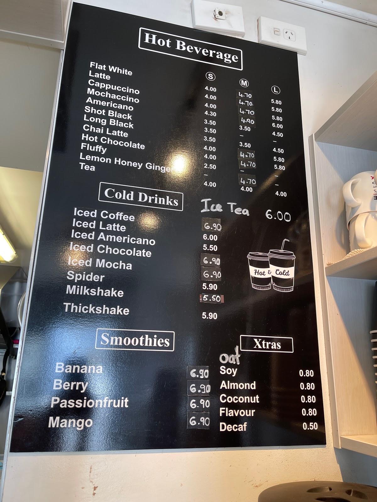 Menu at Twist Cafe Lower Hutt, Wellington