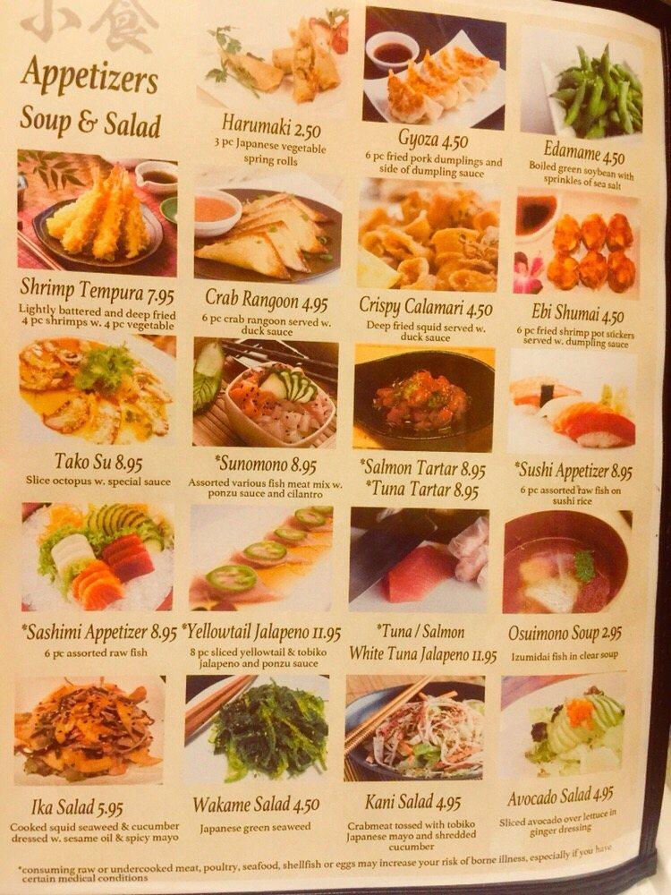 Menu at Yamato Sushi Restaurant, Kittanning