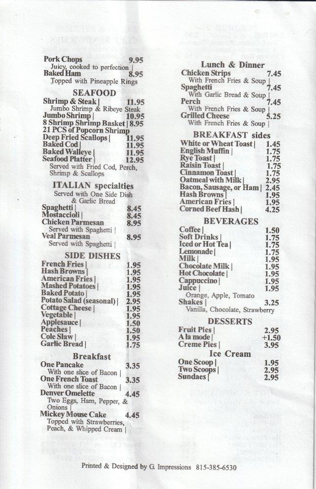 Menu at Kirkland Family Restaurant, Kirkland