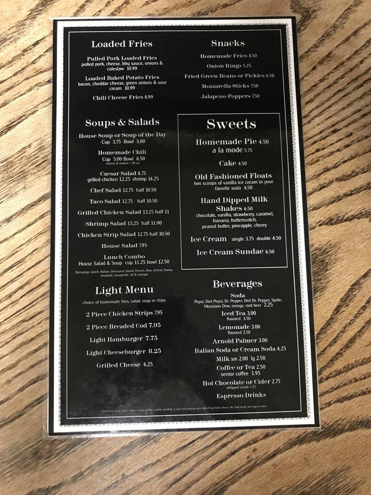 Menu at The Farmhouse Cafe, Metaline Falls