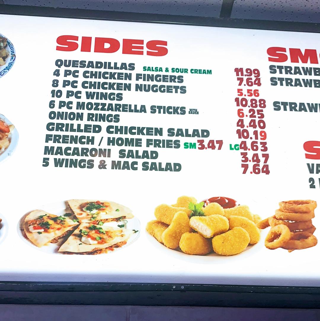 Menu at Lake Hots restaurant, Rochester