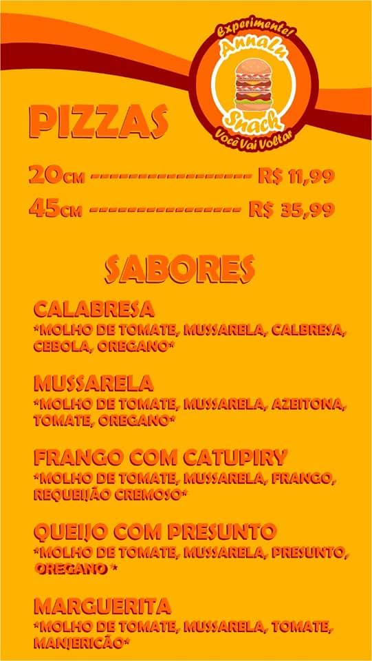 Annalu' Snack cardápio