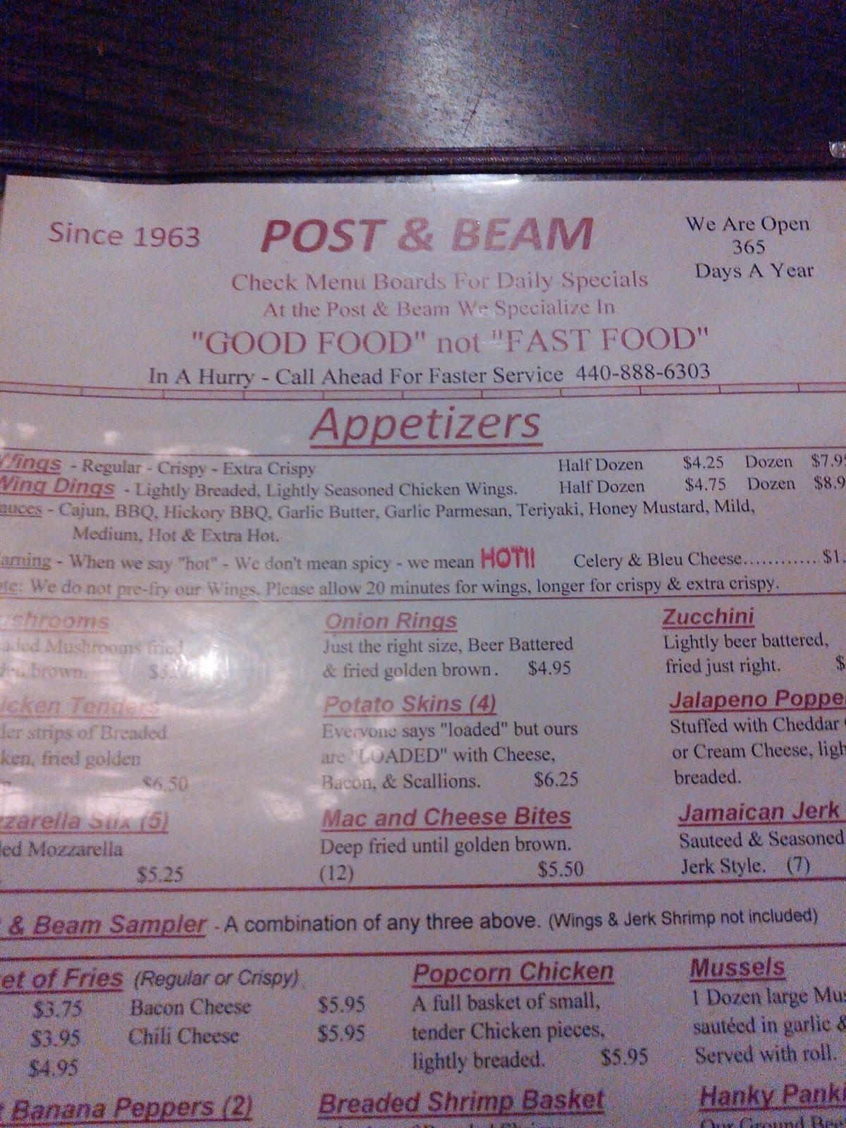 Post And Beam Menu Parma The Best Picture Of Beam