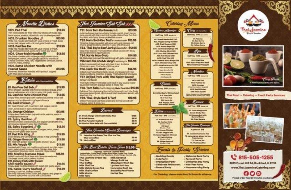 Menu At Thai Jasmine Rice And Noodles Restaurant Rockford   Rd66 Thai Jasmine Rice And Noodles Menu 2022 11 