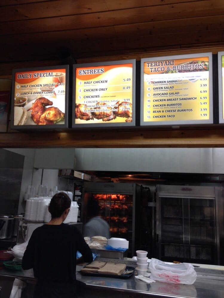 Menu at King Pollo Rotisserie Chicken restaurant, Anaheim