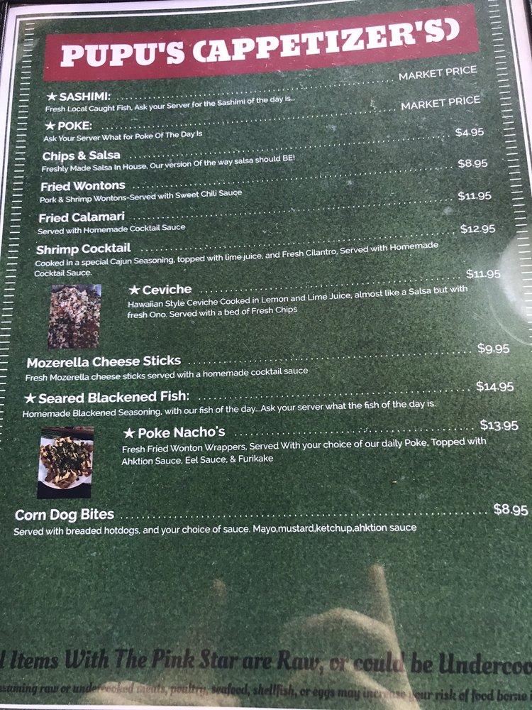 Menu at The View Restaurant Bar & Grill, KailuaKona