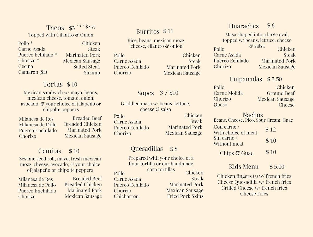 Rd6b Viva Mexican Grocery And Deli Menu 