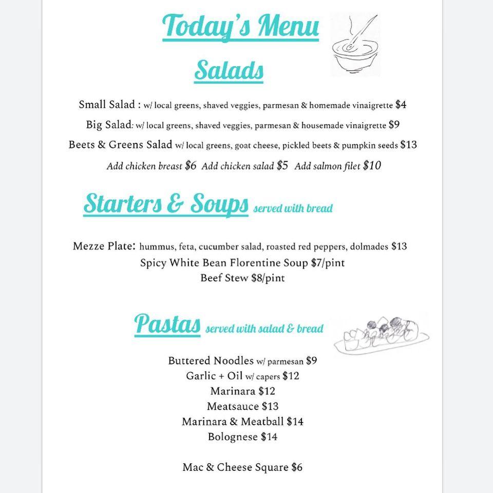 Menu at restaurant, Richmond