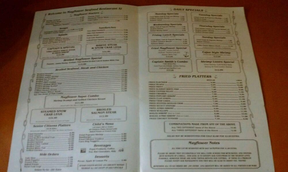 Menu at Mayflower Seafood Restaurant, Raleigh