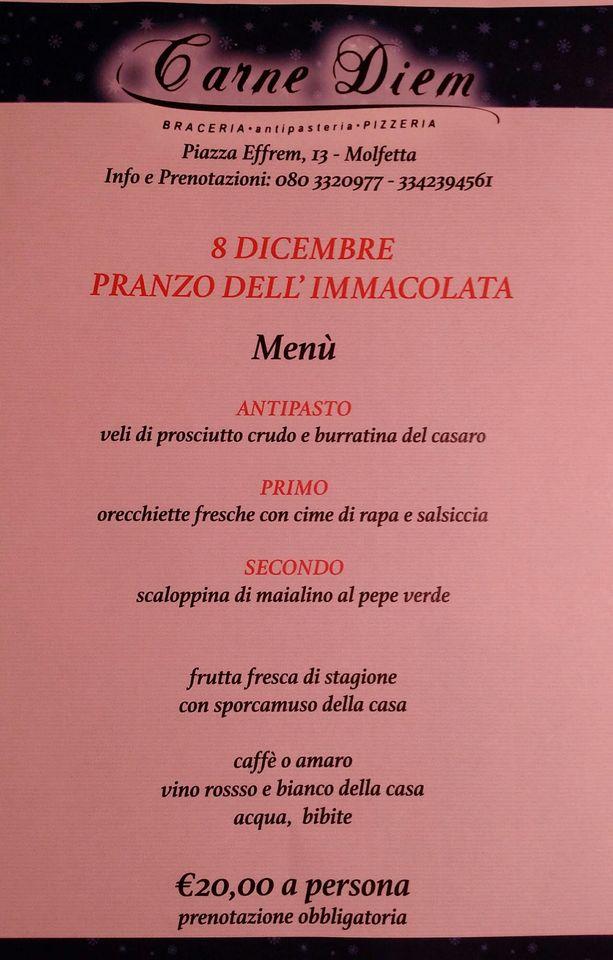 Menu di Carne Diem 