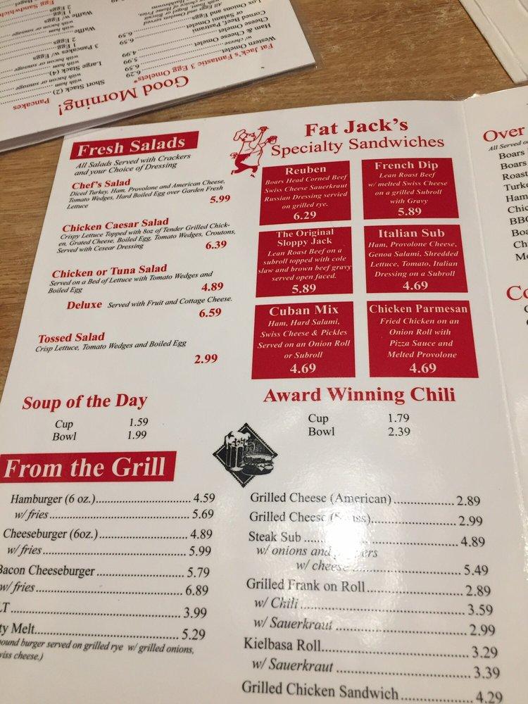 Menu at Fat Jacks Deli & Pub, Lakeland
