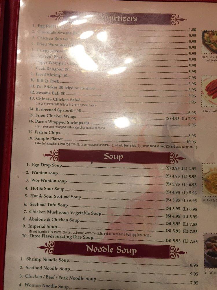 Menu at Top 100 Chinese Restaurant, Twentynine Palms