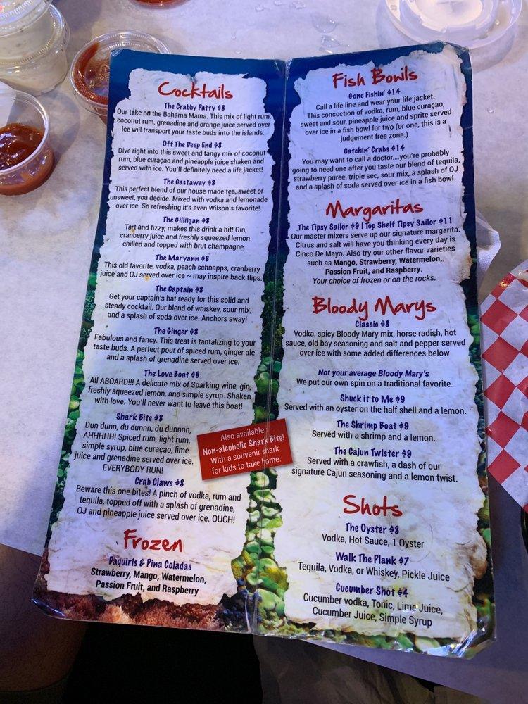 Menu at Red Crab Juicy Seafood pub & bar, WinstonSalem