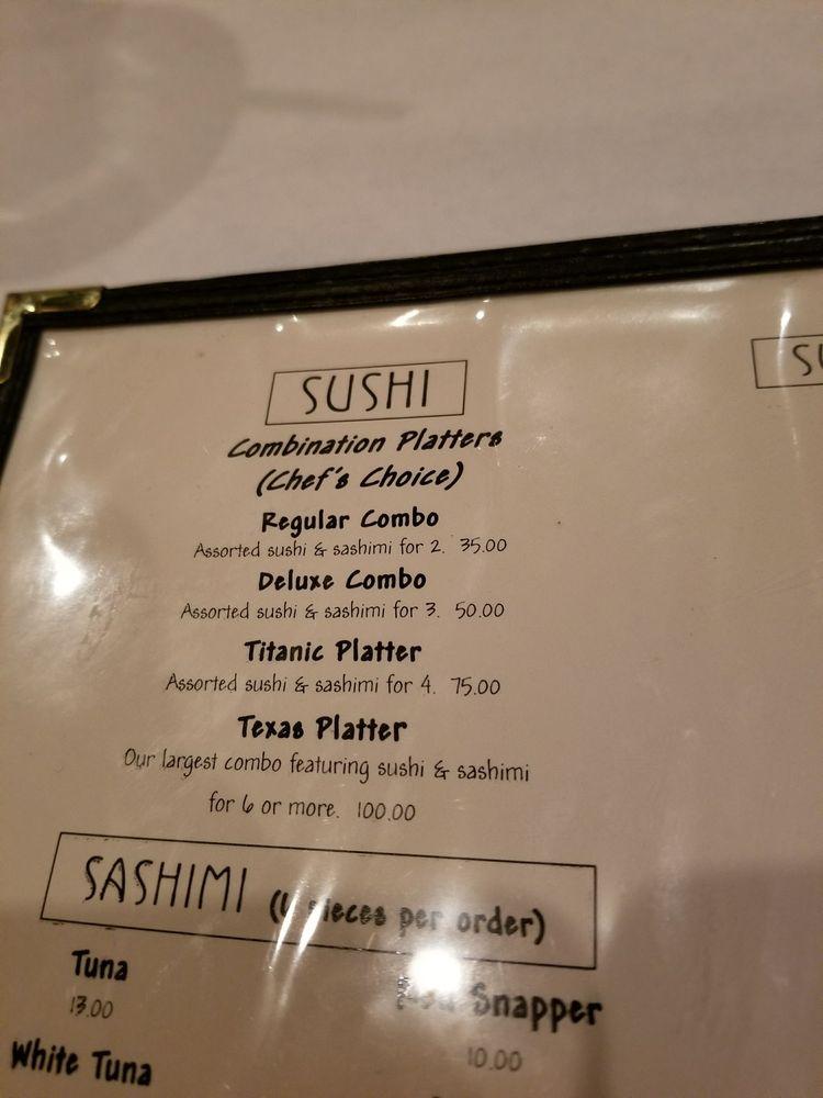 Menu at Nami Japanese Steak Temple restaurant, Temple