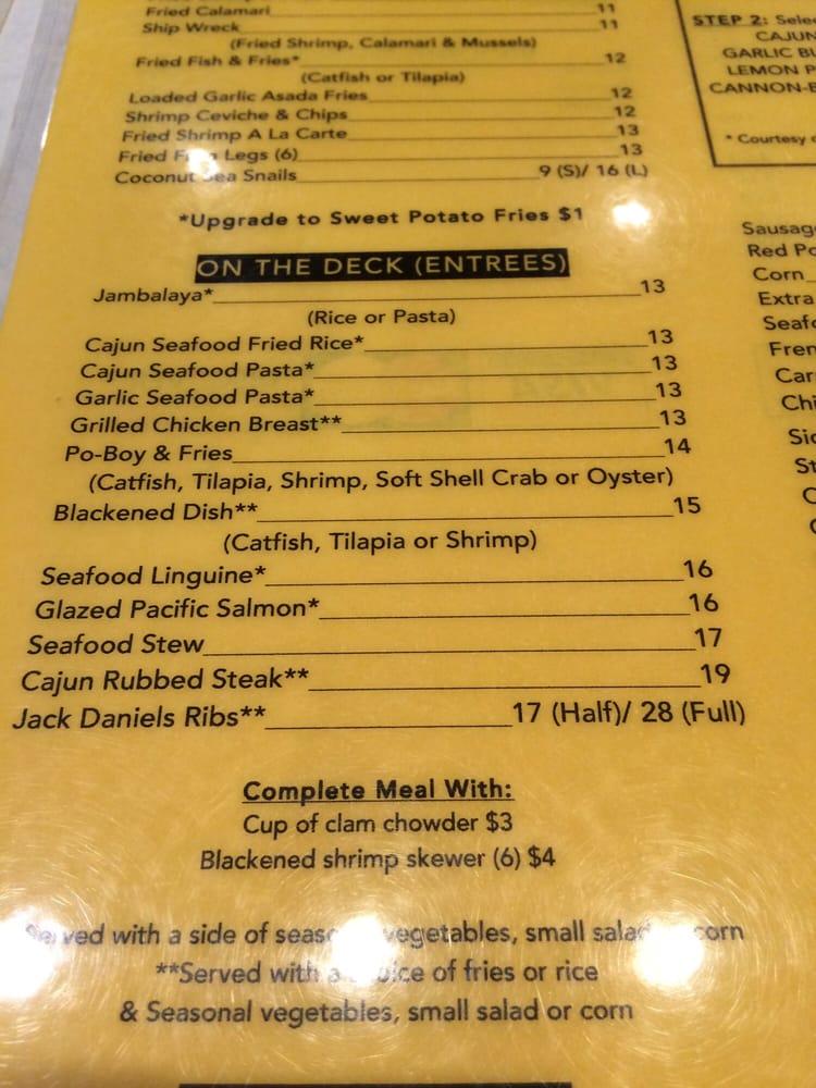 Menu at Claws Restaurant, Cerritos