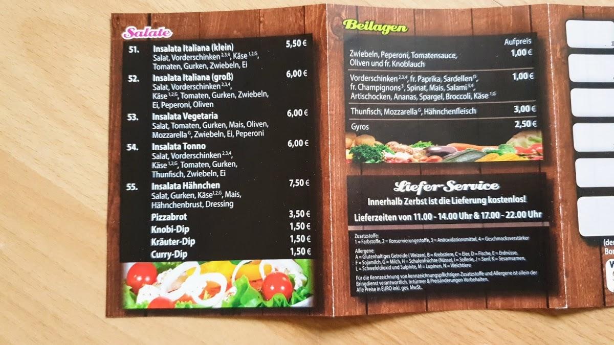 Speisekarte von PizzaHaus, Zerbst/Anhalt