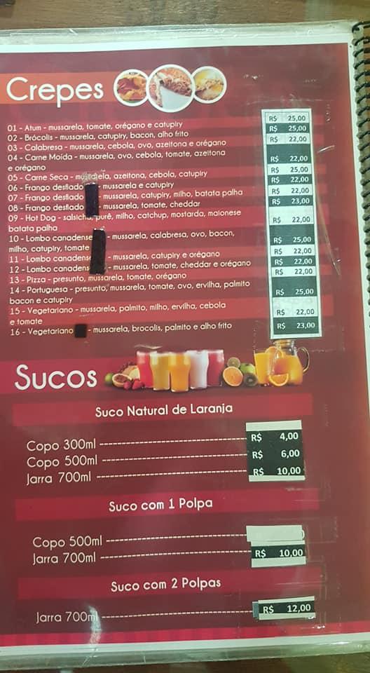 Pasteis Galetos cardápio