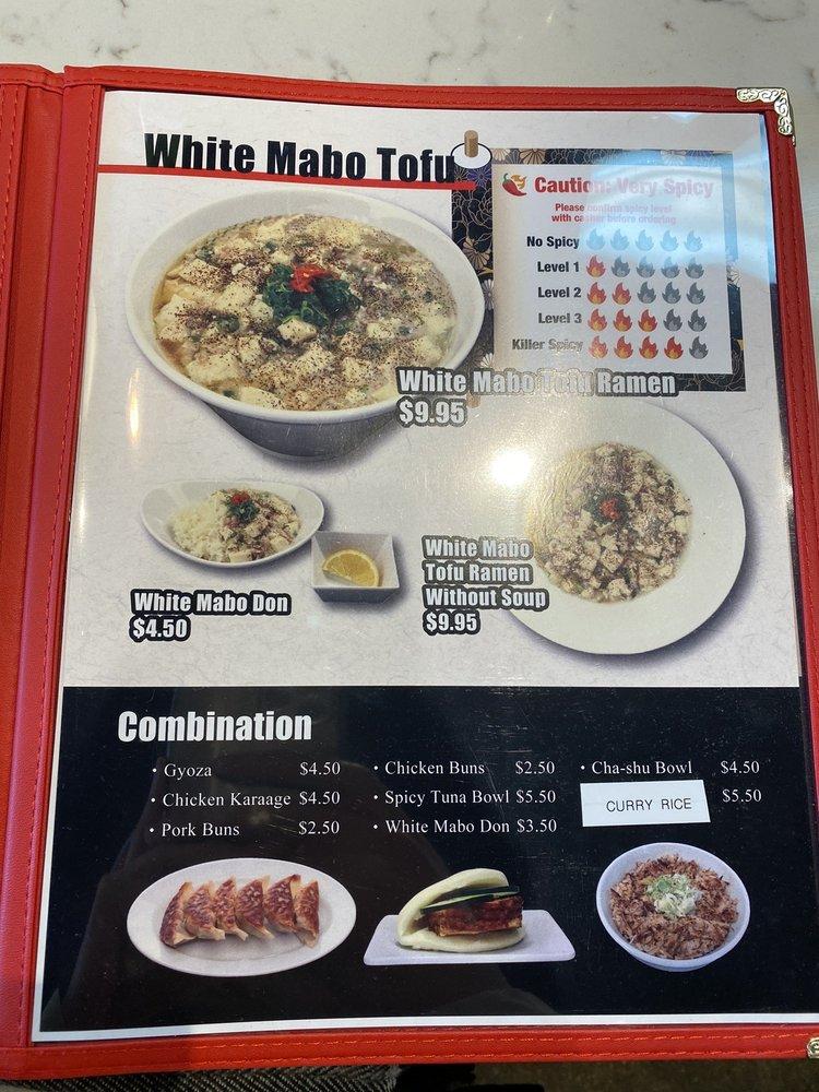Menu at CHICAGO RAMEN restaurant, Des Plaines