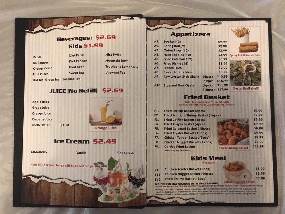 Menu at Craving Crab restaurant, Tulsa