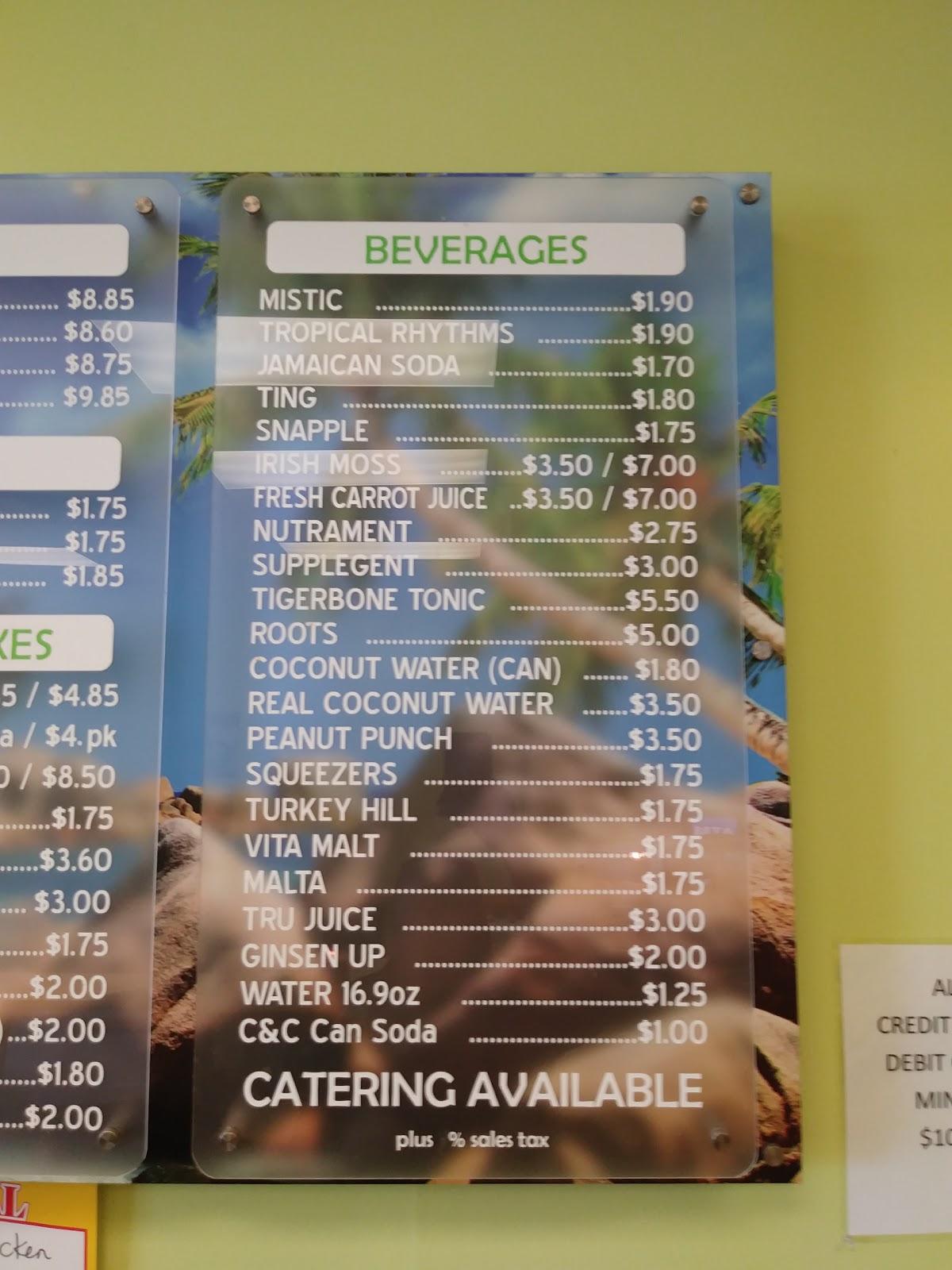 Menu at Islander Caribbean Restaurant, Asbury Park, 100 Memorial Dr